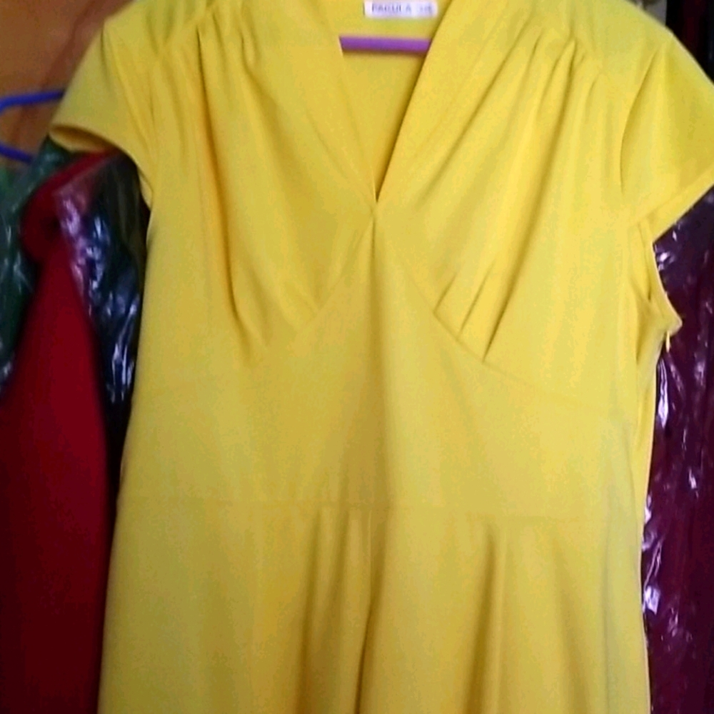 PAUKULA Yellow Dress Sz XXL - Picture 4 of 6